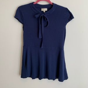 Keyhole peplum top